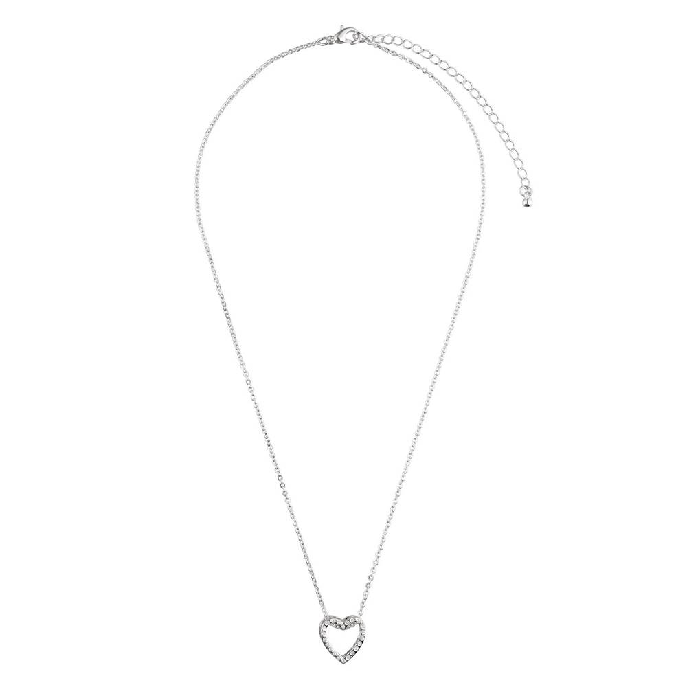 I AM Jewelry Zirconia Stone Heart Necklace