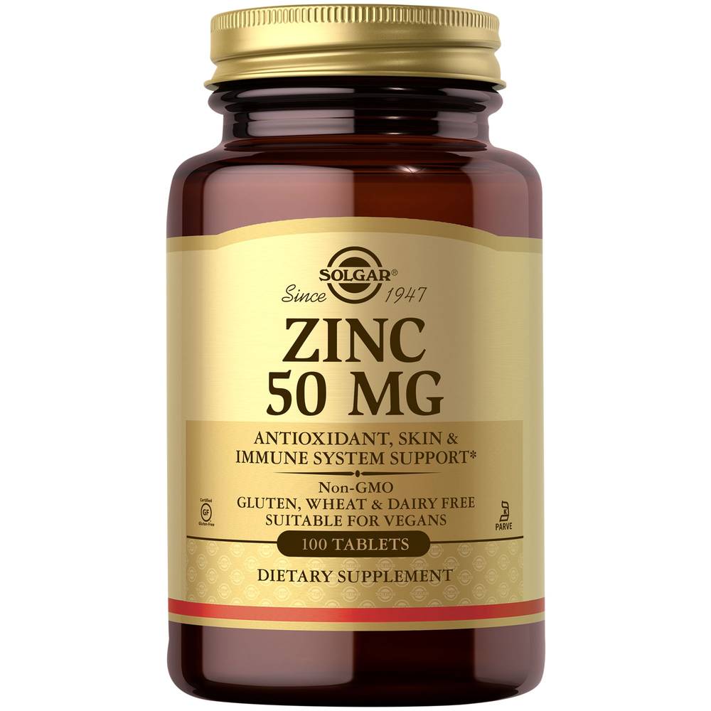 Solgar Zinc 50 mg Supplements (100 ct)