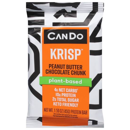 Keto Krisp Plant-Based Peanut Butter Chocolate Chunk Protein Bar