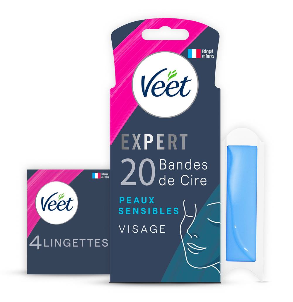 Veet - Bandes de cire froide expert visage, female (20)