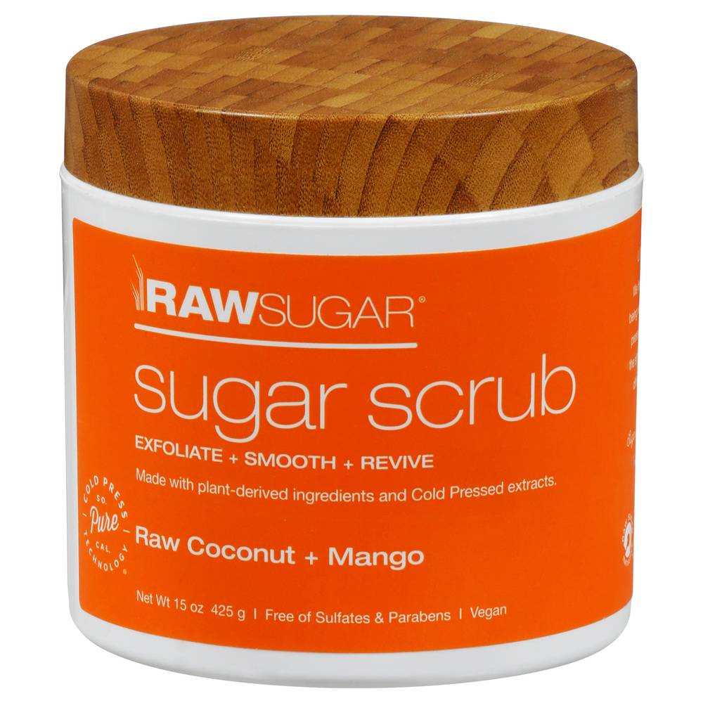 Raw Sugar Raw Coconut + Mango Sugar Scrub (15 oz)