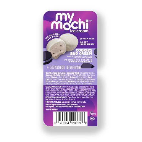 My Mochi Ice Cream Cookies & Cream 2pack 3oz