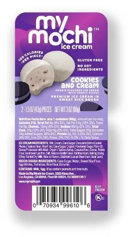 My Mochi Ice Cream Cookies & Cream 2pack 3oz