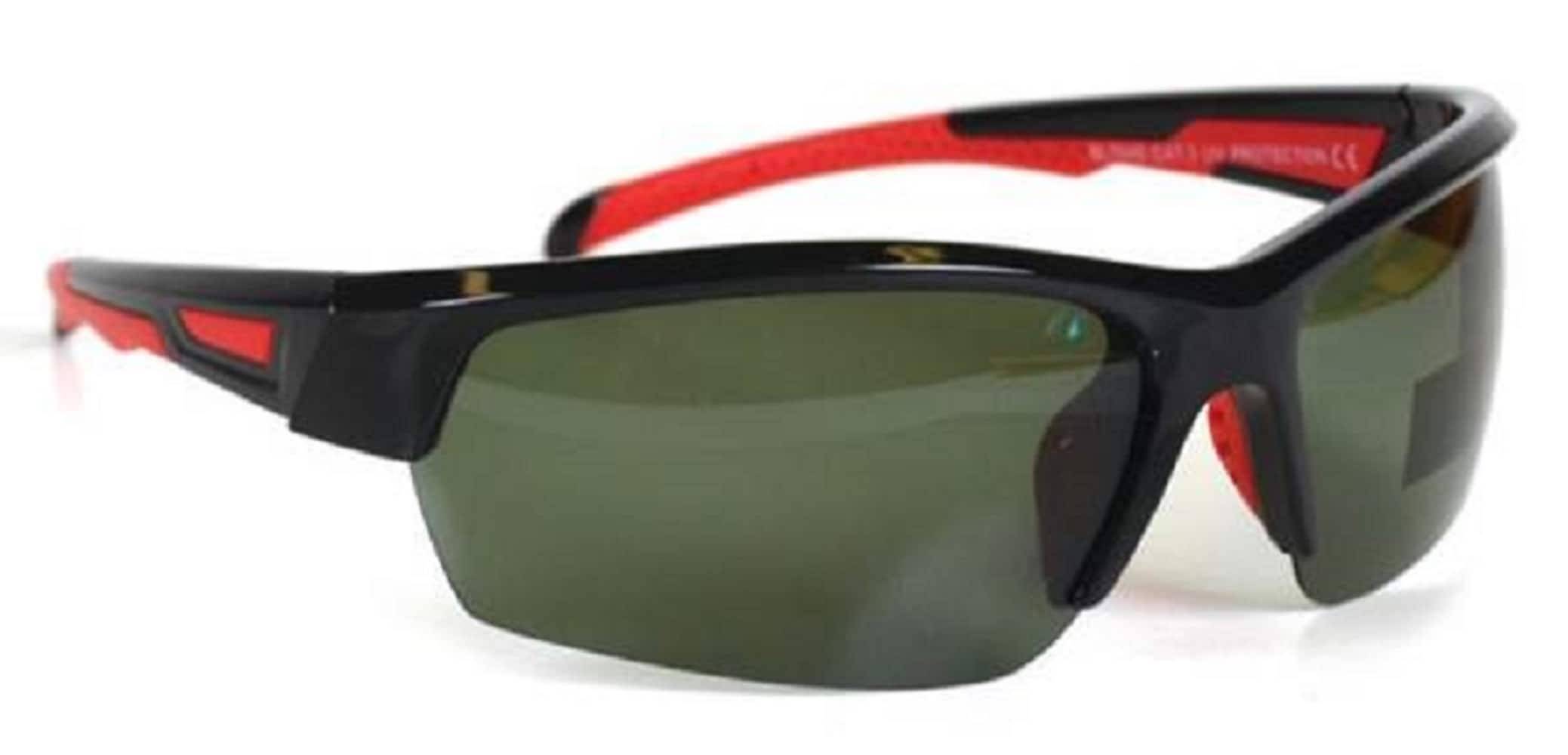 Hillman Men's Black and Red Plastic Sunglasses | 1HE85940