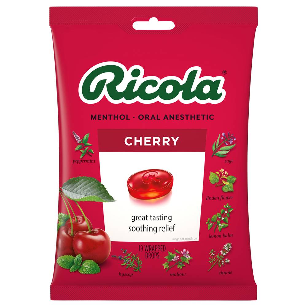 Ricola Menthol Cherry Oral Anesthetic