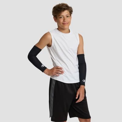Champion Youth Momentum Arm Sleeve, L/XL, Black (2 ct)