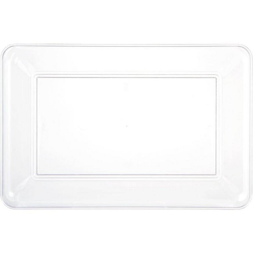 Party City Plastic Rectangular Platter (clear)