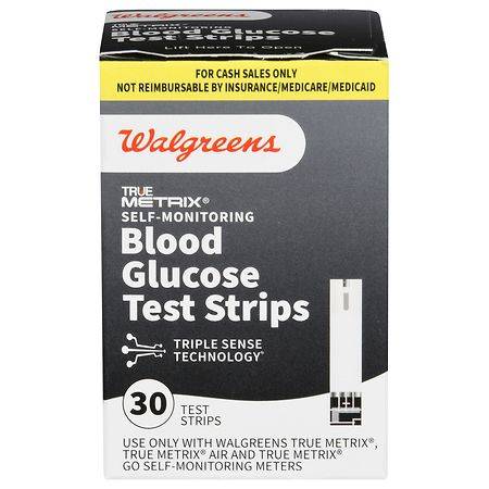 Walgreens True Metrix Self-Monitoring Blood Glucose Test Strips (30 ct)