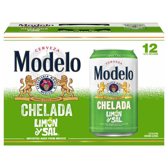 Modelo Y Sal Beer (12 ct, 12 fl oz) (limon)