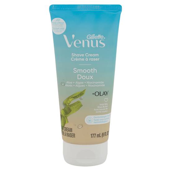 Gillette Venus Smooth Plus Olay Shave Cream For Women, 6 oz