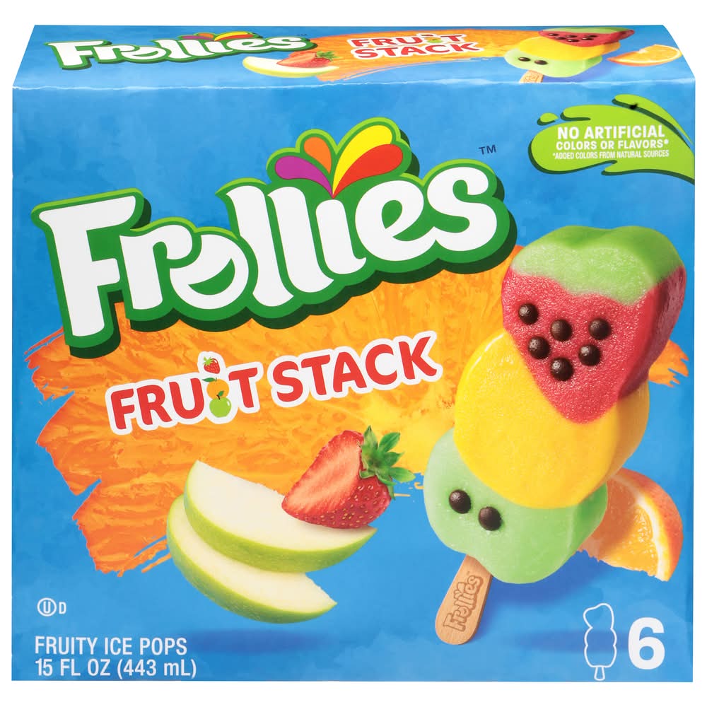 Frollies Flavored Ice Pops, Fruit Stack (15 fl oz, 6 ct)