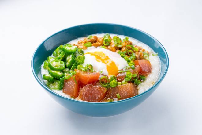 マグロと3種のねばとろ丼 Tuna & 3 kinds of Neba-Toro (Sticky And Creamy) Rice Bowl