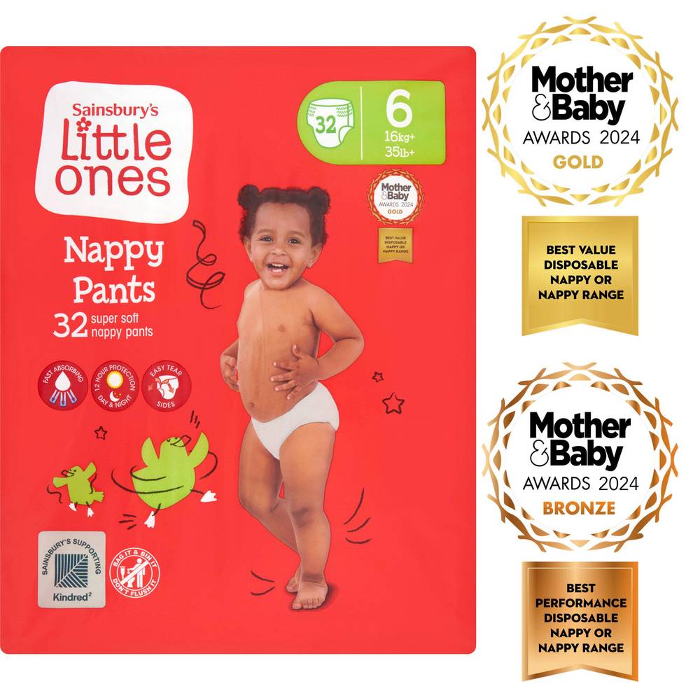 Little Ones Nappy Pants (32 ct) (6)