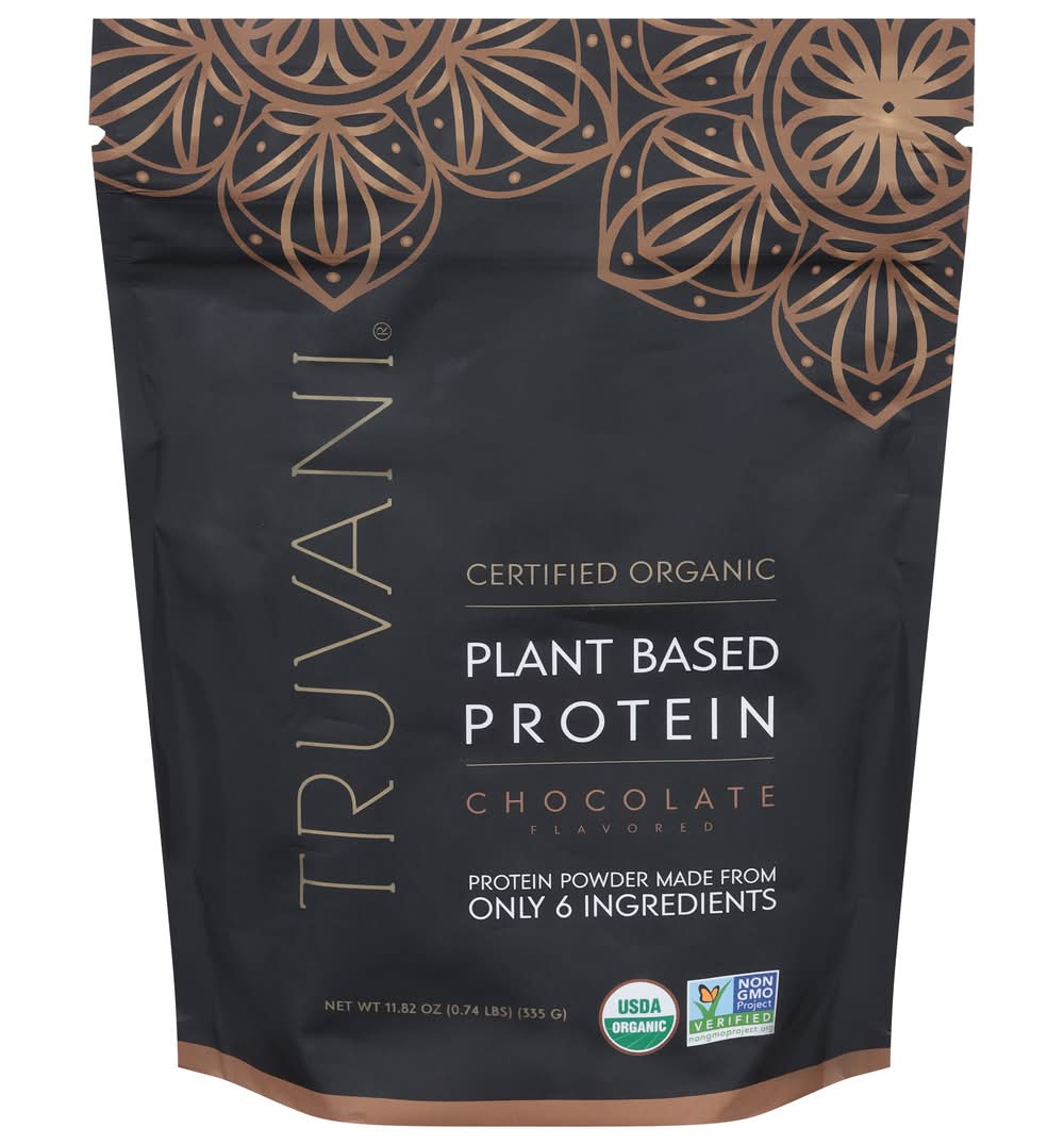 Truvani Organic Plant Based Protein Powder, Chocolate (11.82 oz)