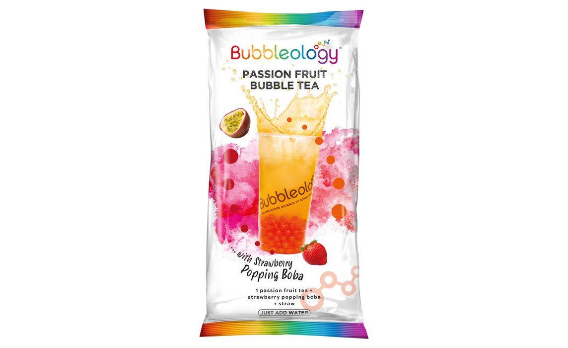 Bubbleology Passion Fruit Bubble Tea With Strawberry Popping Boba 102.5g (407876)