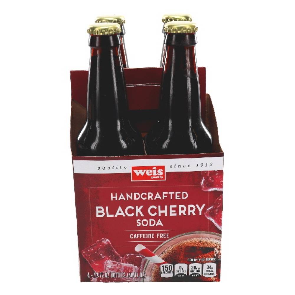 Weis Quality Soda Craft Black Cherry 4Pack Bottles