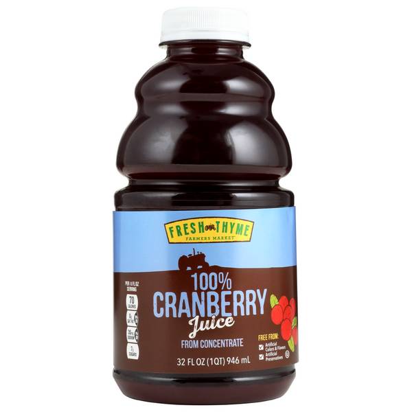 Fresh Thyme 100% Cranberry Juice