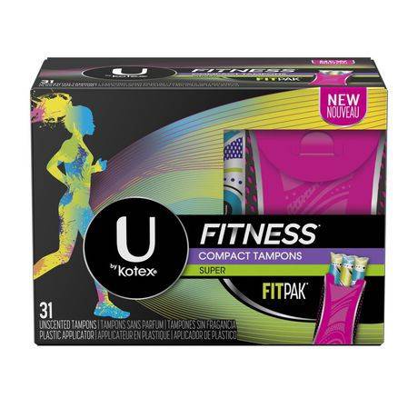 U by Kotex Fitness Tampons with FITPAK Regular Absorbency, Fragrance-Free  Tampons, 31 Count Tampons, Buy Women Hygiene products online in India