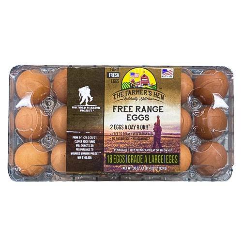 The Farmer's Hen Large Grade a Brown Eggs (2.25 lbs, 18 ct)