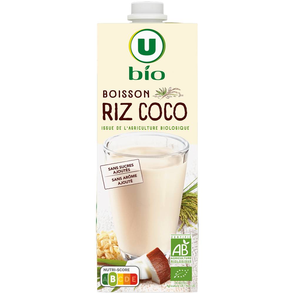 Les Produits U - Boisson végétale riz et coco (1L)