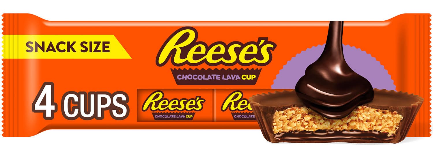 Reese's Snack Size Chocolate Lava Cup, Milk Chocolate & Peanut Butter (4 x 0.55 oz)