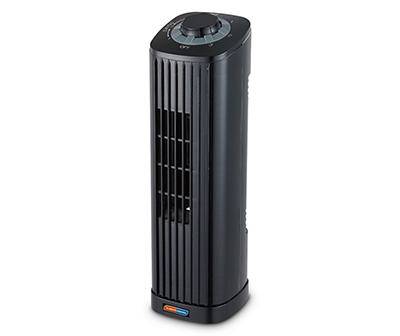 Black Oscillating Desktop Tower Fan