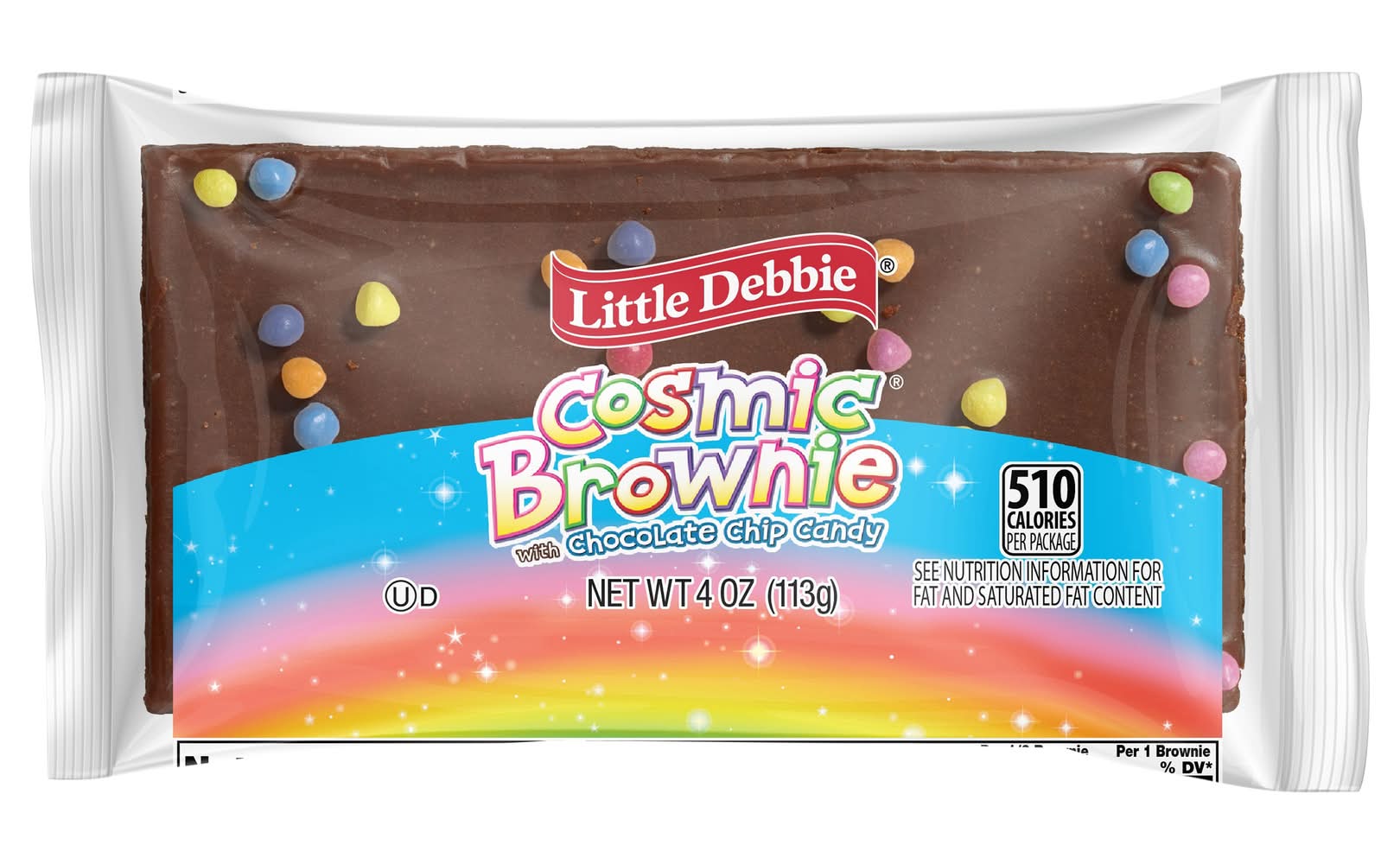 Little Debbie Cosmic Brownie With Chocolate Chip Candy (4 oz)