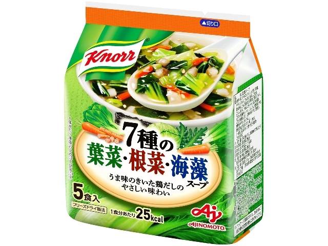 味の素 クノール ７種の葉菜・根菜・海藻スープ ５食入 袋 (34.5g)