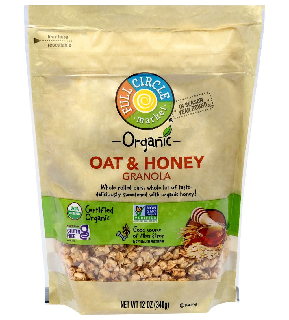 Full Circle Market Organic Oats and Honey Granola (12 oz)