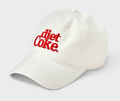 Diet Coke Cotton Baseball Hat, Women, White