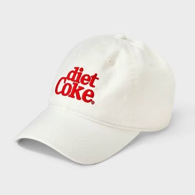 Diet Coke Cotton Baseball Hat, Women, White