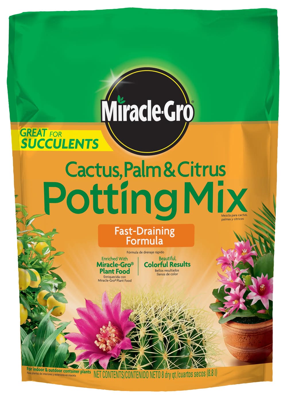 Miracle-Gro Cactus, Palm Citrus 8 Quart(s) Cactus soil Potting soil mix