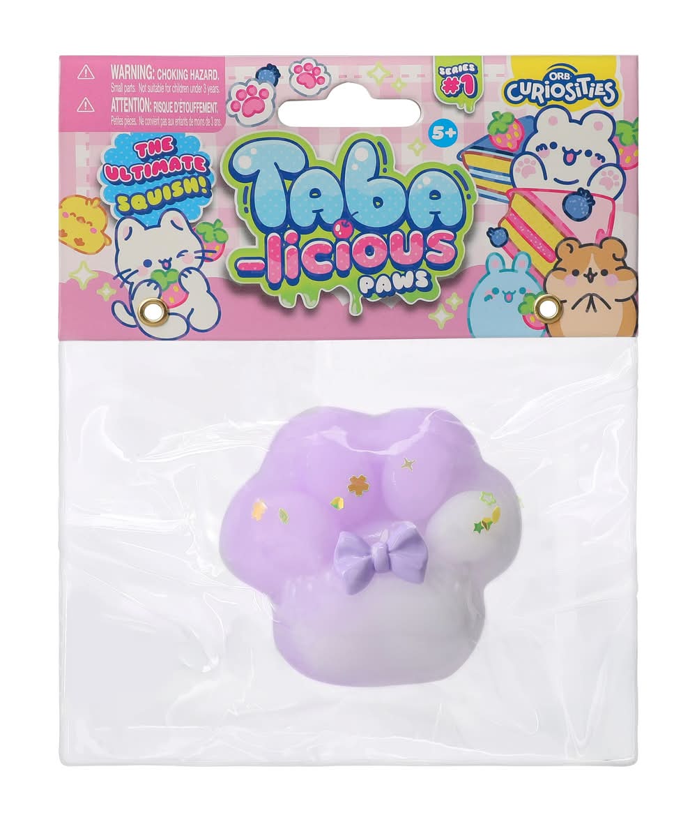 ORB Curiosities Taba-Licious Paws Squishy Sensory Toy Purple/White