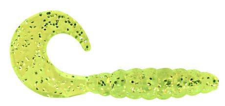 Apex Ap-Ct2-16 Curly Tail 2" Chartreuse/Silver Flake