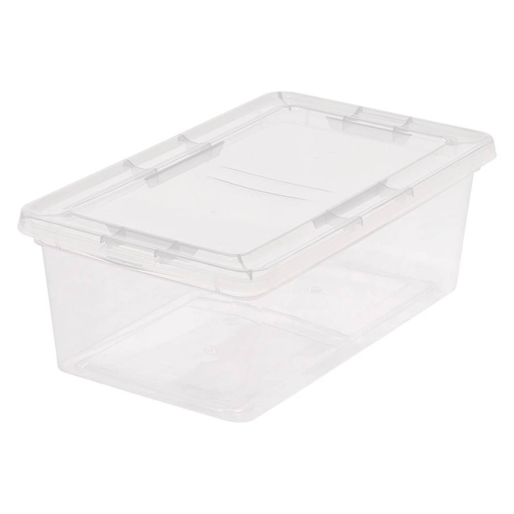 Project Source Small 1.5-Gallons (6-Quart) Clear Tote with Standard Snap Lid | 200004