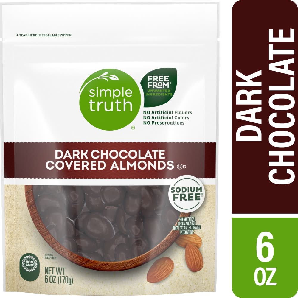 Simple Truth Covered Almonds, Dark Chocolate (6 oz)