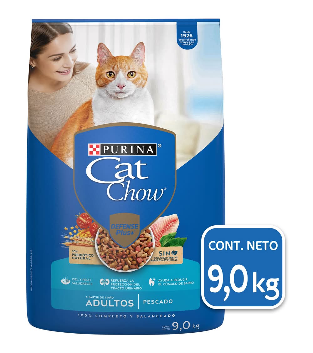 Purina Cat Chow · Alimento seco para gatos, pescado, Adultos (9 kg)