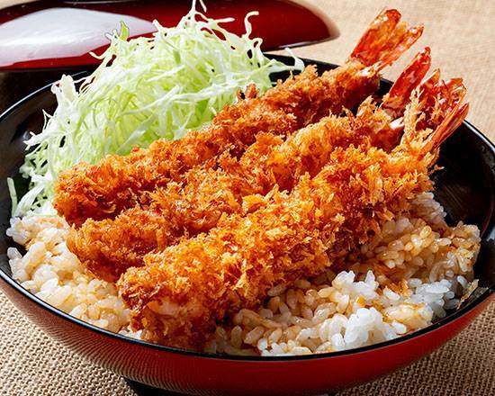 海老たれかつ丼 Shrimp Cutlet Rice Bowl with Japanese Sauce