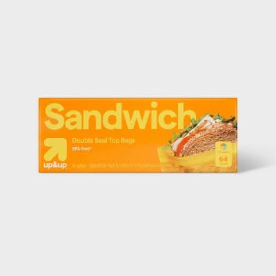 up&up Sandwich Food Storage Bags, Assorted (64 ct)