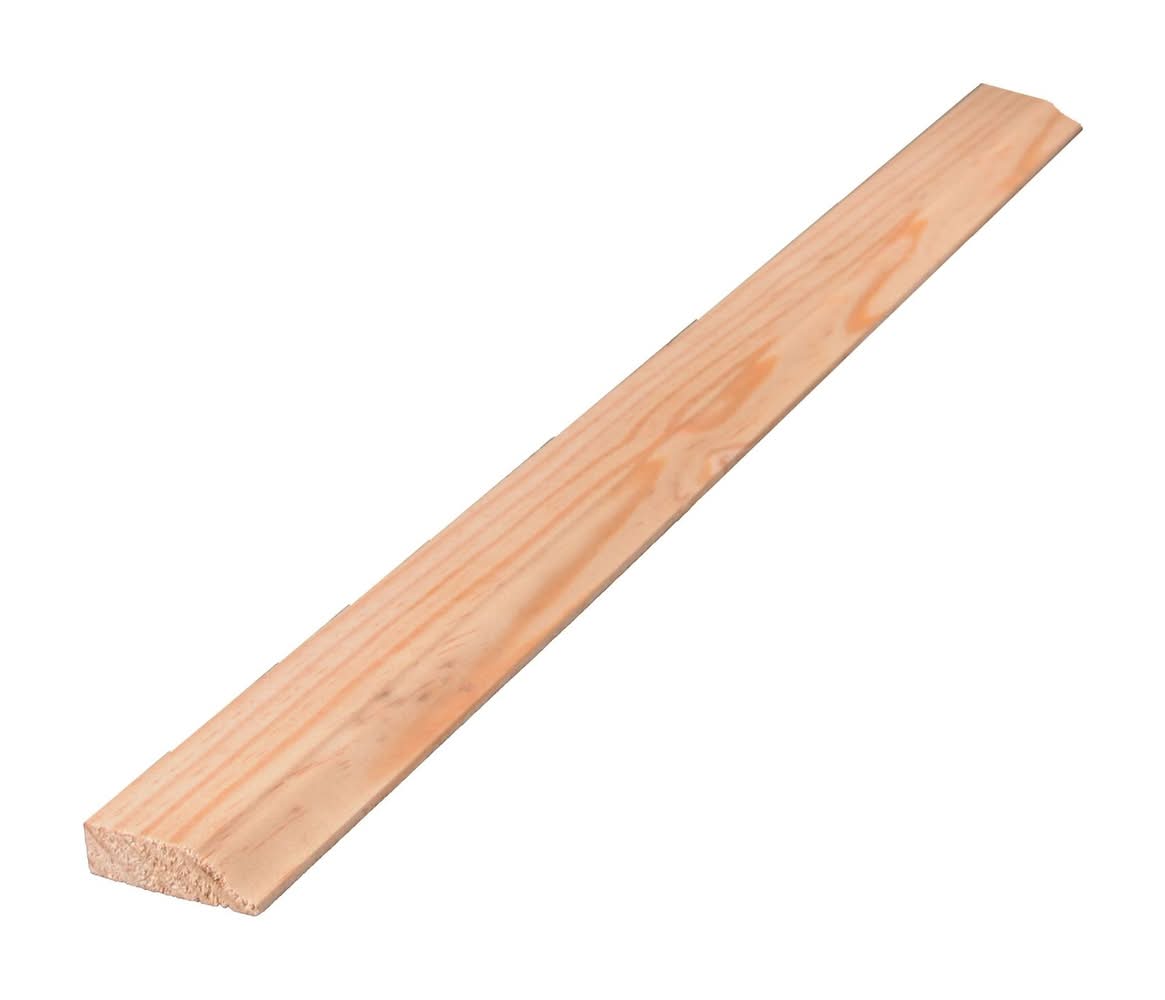 Alexandria Moulding 7/16 In. H X 1-3/8 In. W X 7 Ft. L Unfinished Natural Pine Molding