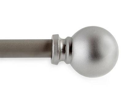 Kenney Ball End Standard Decorative Window Curtain Rod (48" - 86"/silver)