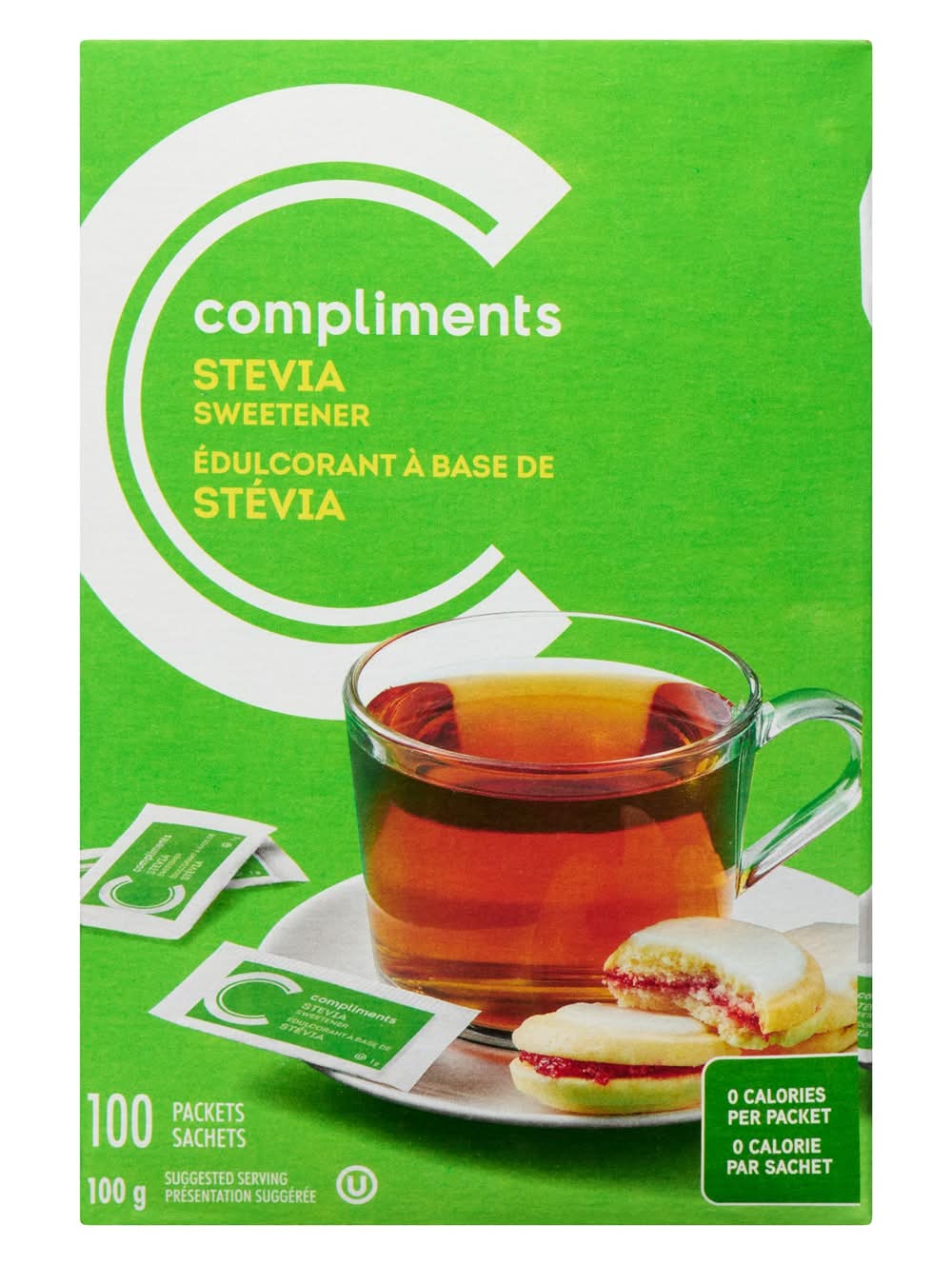 Compliments Sweetener Stevia (100 g, 100 ct)