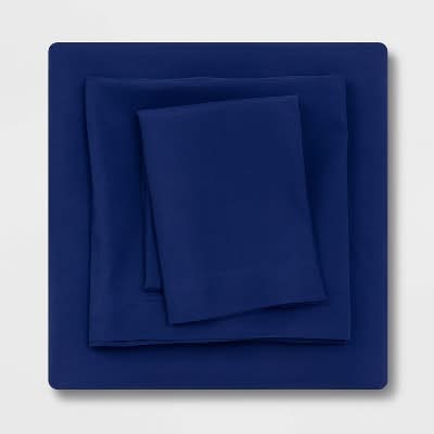 Room Essentials Microfiber Sheet Set, King, Sudden Sapphire