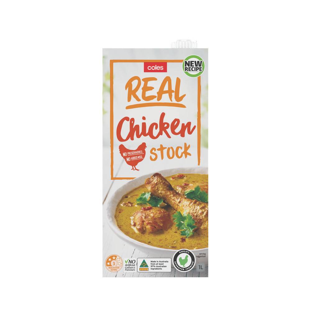 Coles Liquid Real Stock Chicken 1L