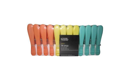 George Home Plastic Snapper Clothes Pegs