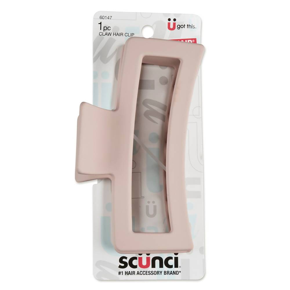 Conair Scunci Soft Touch Open Cut Rectangle Claw Clip