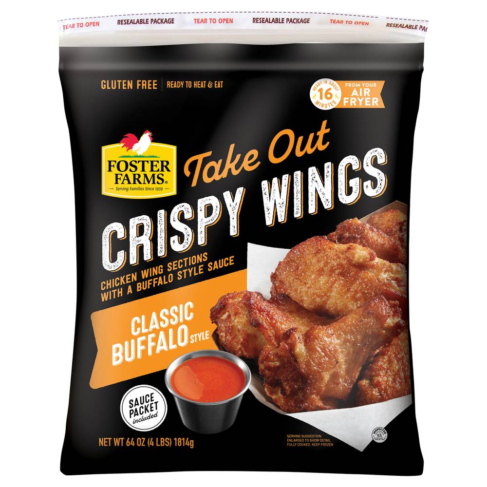 Foster Farms Classic Buffalo Style Crispy Wings (3.99 lbs)