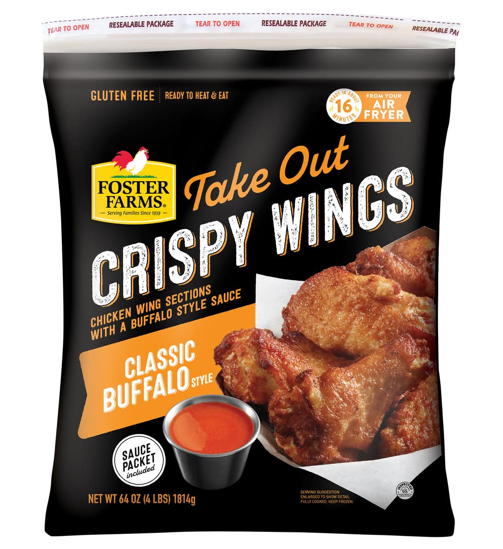 Foster Farms Classic Buffalo Style Crispy Wings (64 oz)