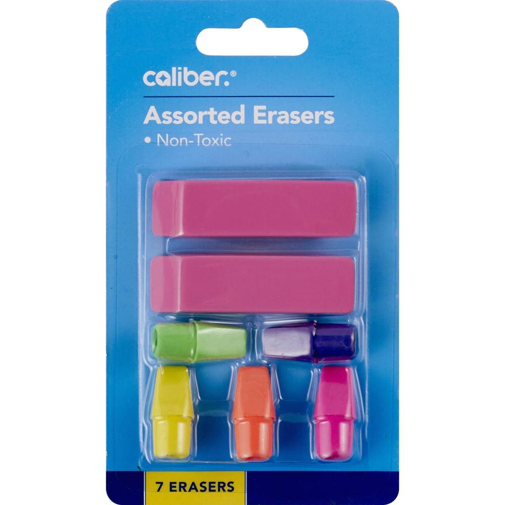 Caliber Erasers Assorted
