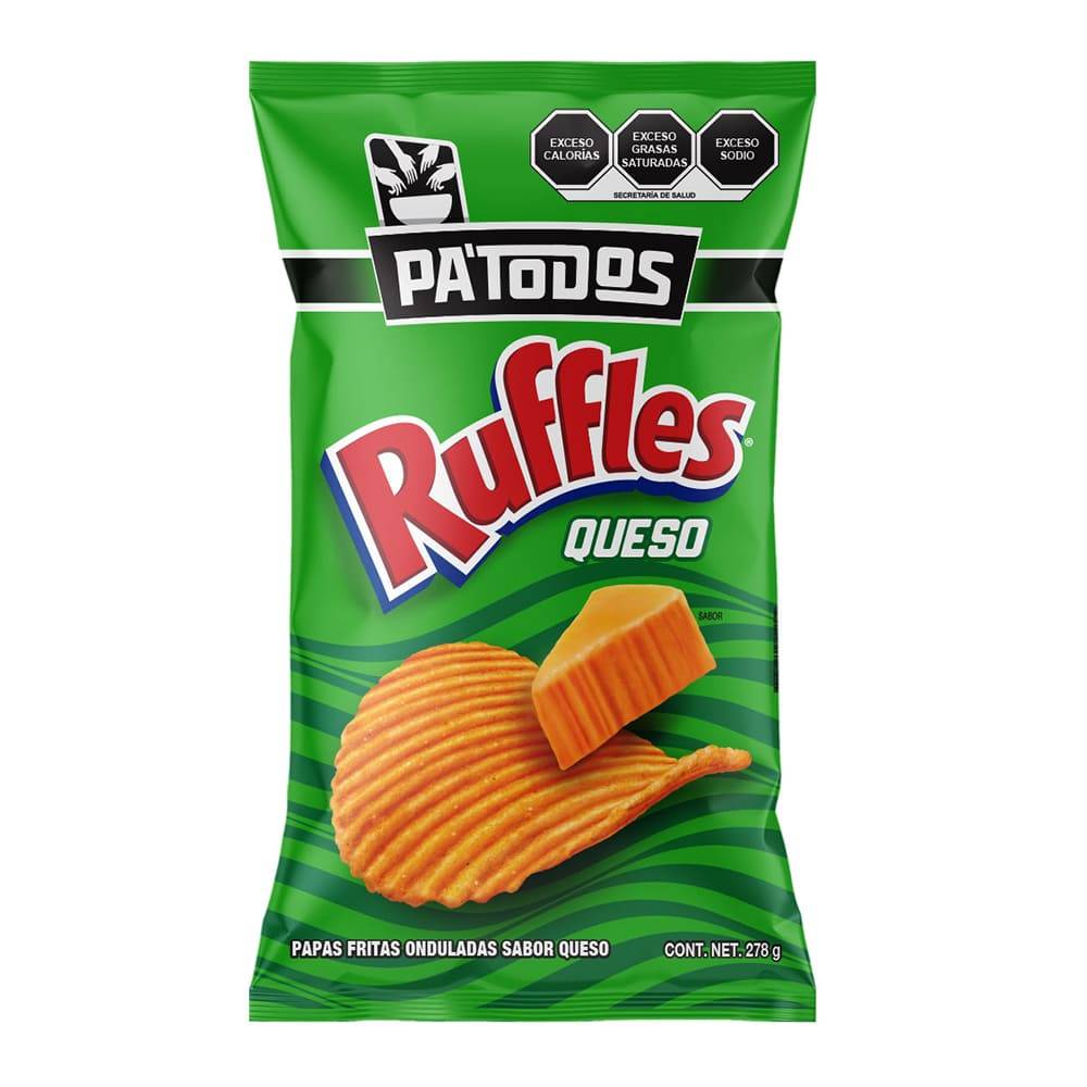 Ruffles papas fritas onduladas (queso)